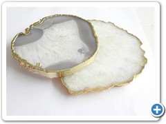 23. Natural Gemstone Coasters (White)