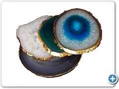 24. Natural Gemstone Coasters (Multicolour)