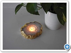 27. Natural Agate Candle Holder